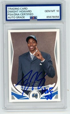 Дуайт Ховард с автографом 2004 Topps RC с HOF PSA 10 с автографом - Изображение 1 из 4
