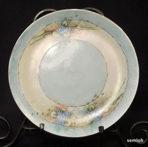 Bavaria Hutschenreuther Plate 1939-1964 Artist Grambo Blue Forget Me Nots w/Gold - Picture 1 of 8