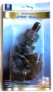TH Aeretor  1 1/8" 90 Deg Spray Head / Shut Off Valve, Black,  AHV-1890-DP - Picture 1 of 7