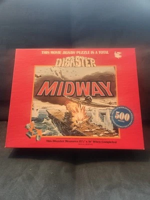 Vintage Disaster Midway Movie 500 Pc Jigsaw Puzzle Unsealed  - Image 1 of 3