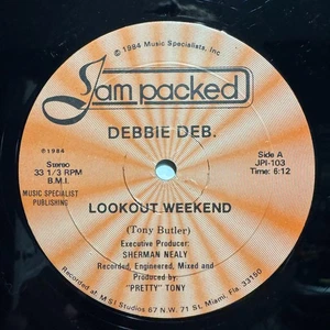 DEBBIE DEB - LOOKOUT WEEKEND (12") 1984 RARE!! "PRETTY" TONY BUTLER JAM PACKED - Picture 1 of 2