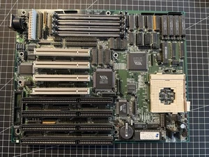 FIC 486-PIO2 PCI ISA Mainboard 486 Retro PC Intel AMD 586 Doom Duke Nukem - Photo 1/13