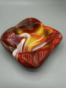 Vintage Imperial End of Day Art Glas Aschenbecher / Schale - Original Etiketten - Bild 1 von 5