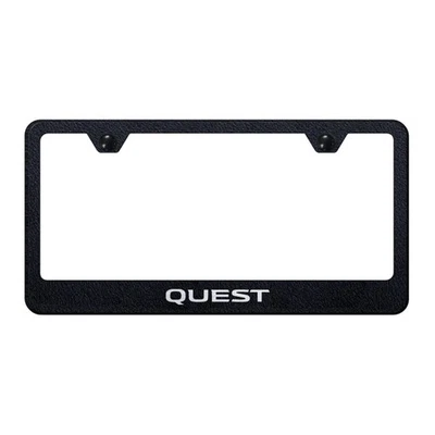 Marco de matrícula inferior ancho grabado láser negro texturizado para Nissan Quest Foto 1 de 3