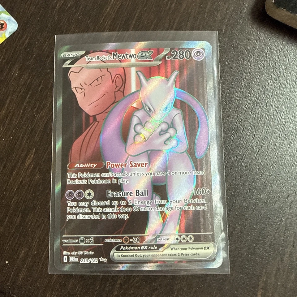 Team Rocket's Mewtwo ex 213/182 - SV10: Destined Rivals Ultra Rare Full Art - NM - Image 1 of 4