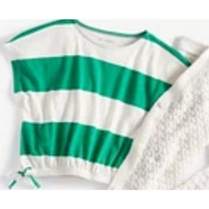 Epic Threads Cardigan Rugby Stripe Side Tie Top S 231 - Picture 1 of 3