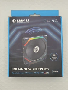 Lian Li Uni Fan SL Wireless LCD 120 Single Pack Black - Without Controller - Picture 1 of 11