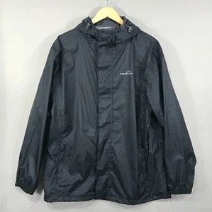 Freedom Trail Jacke Erwachsene XL schwarz Windbreaker Kapuze durchgehender Reißverschluss Tasche wasserdicht - Bild 1 von 14