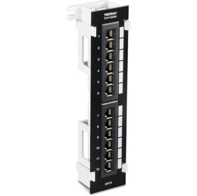 TRENDnet 12-Port Cat6 Unshielded Patch Panel,TC-P12C6V, Wall Mount,Included 89 - Image 1 of 4
