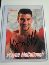 1999 WAYNE MCCULLOUGH BOXING CARD BROWN BOXING CARD #47 AUTOGRAPHED BBA17A -B