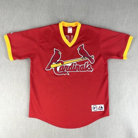 Majestic St Louis Cardinals Mens XL Albert Pujols Sewn Patch Red Pullover Jersey Cover