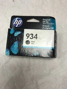 New Genuine HP 934 Black Ink Cartridge C2P19AN Factory Sealed May 2024 - Picture 1 of 6