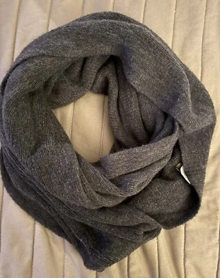 Calvin Klein Women’s Gray Infinity Scarf, Logo Plate, Fall, Winter, Preppy, Warm - Image 1 of 4