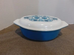 Cazuela vintage Pyrex Blue Horizon 2-1/2 cuarto - Imagen 1 de 8