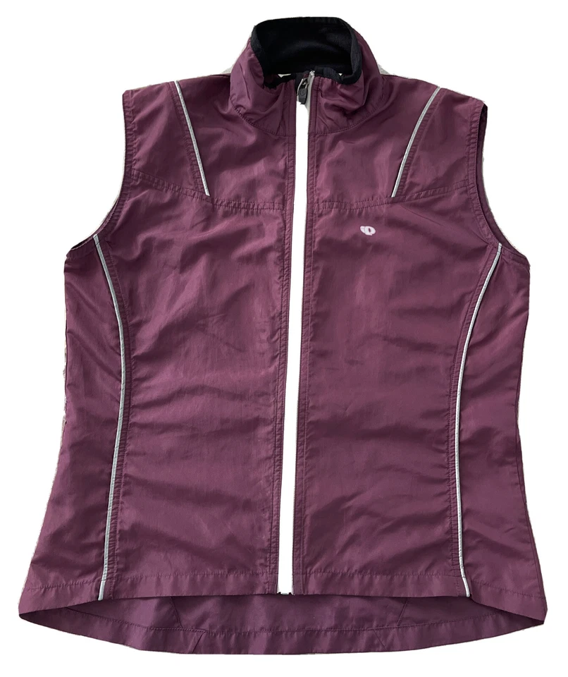 Chaleco de Ciclismo PEARL IZUMI Púrpura Para Mujer Talla Mediana Malla Espalda Cremallera Completa Borgoña Foto 1 de 4