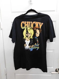 Chucky and Tiffany Bride Of Chucky Size L Shirt Official NEW WITHOUT TAG - Picture 1 of 4
