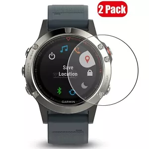 2 x For Garmin Fenix 5 Smart Watch Tempered Glass Screen Protector Cover - Picture 1 of 13