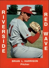 1988 Riverside Red Wave Cal League Cards #210 Brian L. Harrison