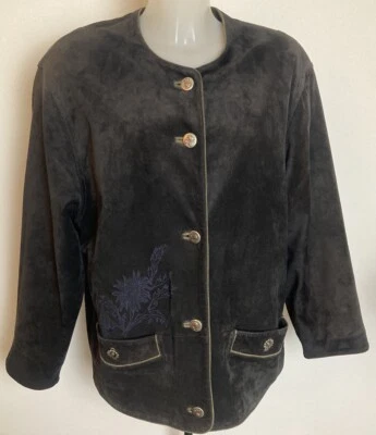 County Life Lekra Damen Trachten Leder Jacke Schwarz Gr.42 - Bild 1 von 4