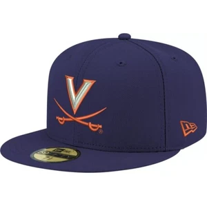 Virginia Cavaliers New Era 5950 Fitted Baseball Hat - Navy - Picture 1 of 1