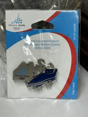 2006 Torino Olympic pin Bobsled snowflake - Image 1 of 2