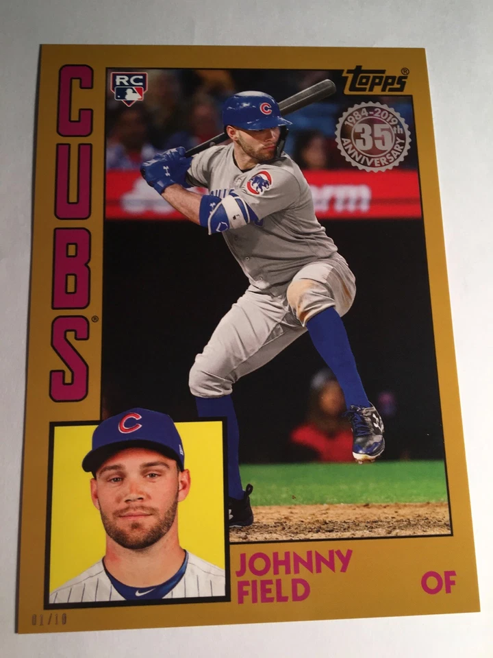 2019 Topps Rookies 1984 Jumbo 5x7 Johnny Field Cubs RC JF 01/10 - Image 1 of 1