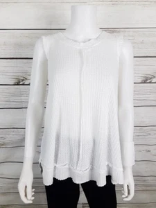 Túnica Xhilaration para mujer Ropa de dormir talla XS blanca elástica dobladillo crudo textura suave - Imagen 1 de 5