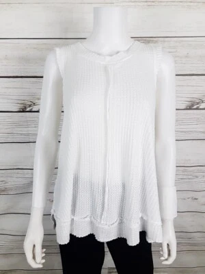 Ropa de dormir Xhilaration para mujer túnica talla XS blanca elástica dobladillo crudo suave texturizado   Foto 1 de 4