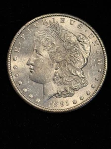 1891-S MORGAN SILVER DOLLAR - CHOICE BU++ - Picture 1 of 2