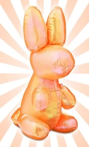 Orange Iridescent Balloon Bunny Plush Stuffed Animal 9” Tall Cute Celebrate - Picture 1 of 3