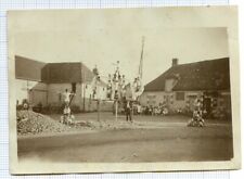 Snapshot ACROBATS FORM A PYRAMID vintage found photo young athletes 30's 