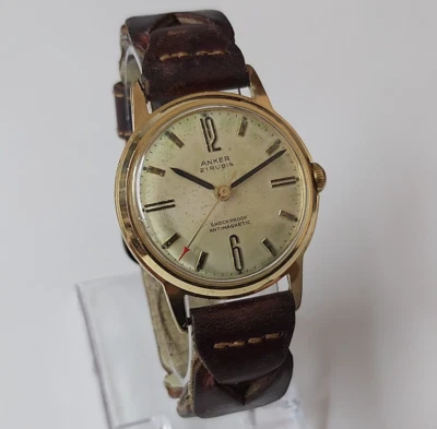 Reloj mecánico de cuerda manual Really Vintage Swiss ANKER para hombre reloj-Reloj-Montre Foto 1 de 4