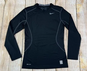 Mens Nike Dri Fit Pro Combat Black Fitted Core 2.0 LS Training Shirt Small - Picture 1 of 9