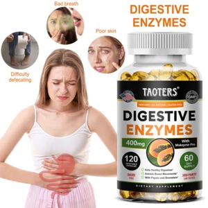 Digestive Enzymes Capsules Digestive Support Supplement - 120 Capsules - Picture 1 of 11