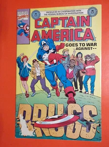 CAPTAIN AMERICA GOES TO WAR AGAINST DRUGS # 1 - 1990 F.B.I. VARIANT -PROMOTIONAL - Picture 1 of 4