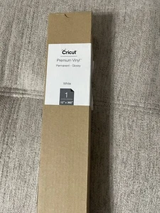 Cricut Premium Vinyl Permanent Glossy White - 12" x 360"(30ft) Roll- Used Some - Picture 1 of 3