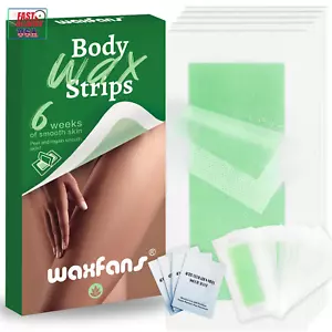 Hair Removal Wax Strips for Face/Body/Bikini - 60 Count Hypoallergenic Depilator - Picture 1 of 12