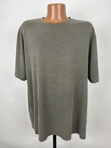 Vintage Claiborne Modal Blend Ribbed T-Shirt Men 2XL Short Sleeve Minimal Silky - Imagen 1 de 18