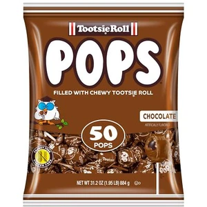 Tootsie Pops Single Flavor Bag - Chocolate Flavored Lollipops with Chocolatey Ce - Picture 1 of 3