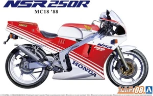Aoshima 1/12 The Motor Cycle Series MC18 1988 HONDA NSR250R Plastic Model - Picture 1 of 3