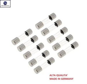 10PZ FUSIBILE 0,25A 250mA RAPIDO 250V FUSIBILI A TUBO 5X20mm IN VETRO VELOCE - Foto 1 di 4