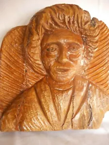 Art Bizarre Quirky Wood Hand Carved Tree Bark Man Naïve Abraham Lincoln ? - Picture 1 of 8