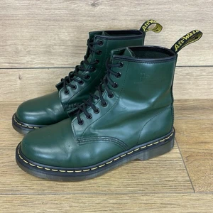 Stivali Dr. Martens unisex UK 7 1460 pelle verde stivali classici pelle DMs - Foto 1 di 9