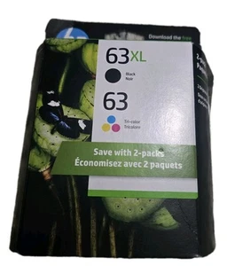 Genuine HP 63XL Black + 63 Color Ink Cartridge Combo Pack L0R48AN - EXP DEC 2025 - Picture 1 of 2