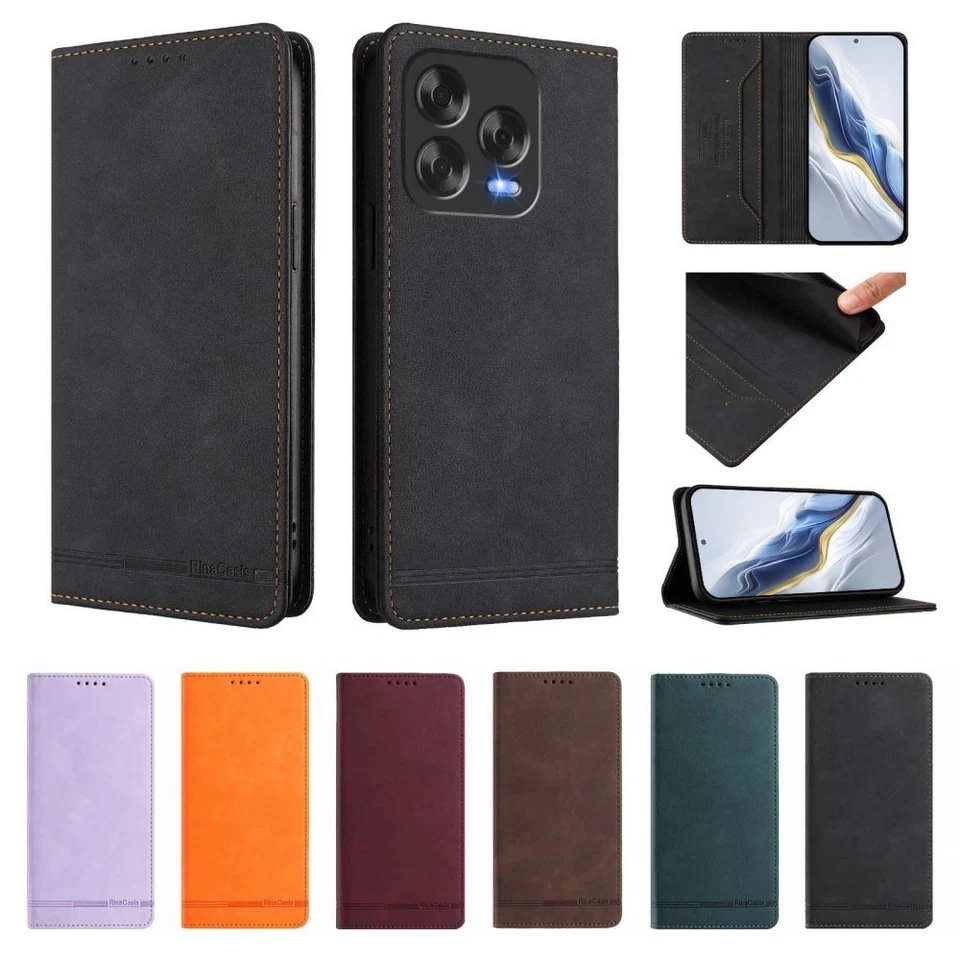 Magnetic Leather Wallet Phone Case For ZTE Blade A52 A36 A55 A73 A75 V70 Vita - Image 1 of 4