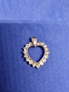 Anhänger Silber Liebe Herz mit Diamanten gepunzt - Bild 1 von 5