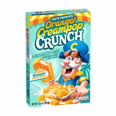 Cap'N Crunch's ORANGE CREAMPOP CRUNCH Cereal Creamsicle Limited Edition BB 1/26 - Image 1 of 3