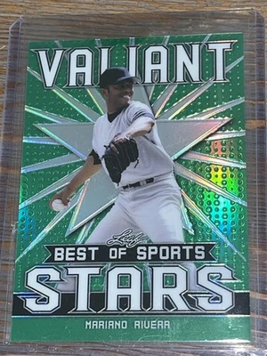 Mariano Rivera /75 Green Refractor Prizm Stars 2020 Leaf Sports Valiant non auto - Image 1 of 3