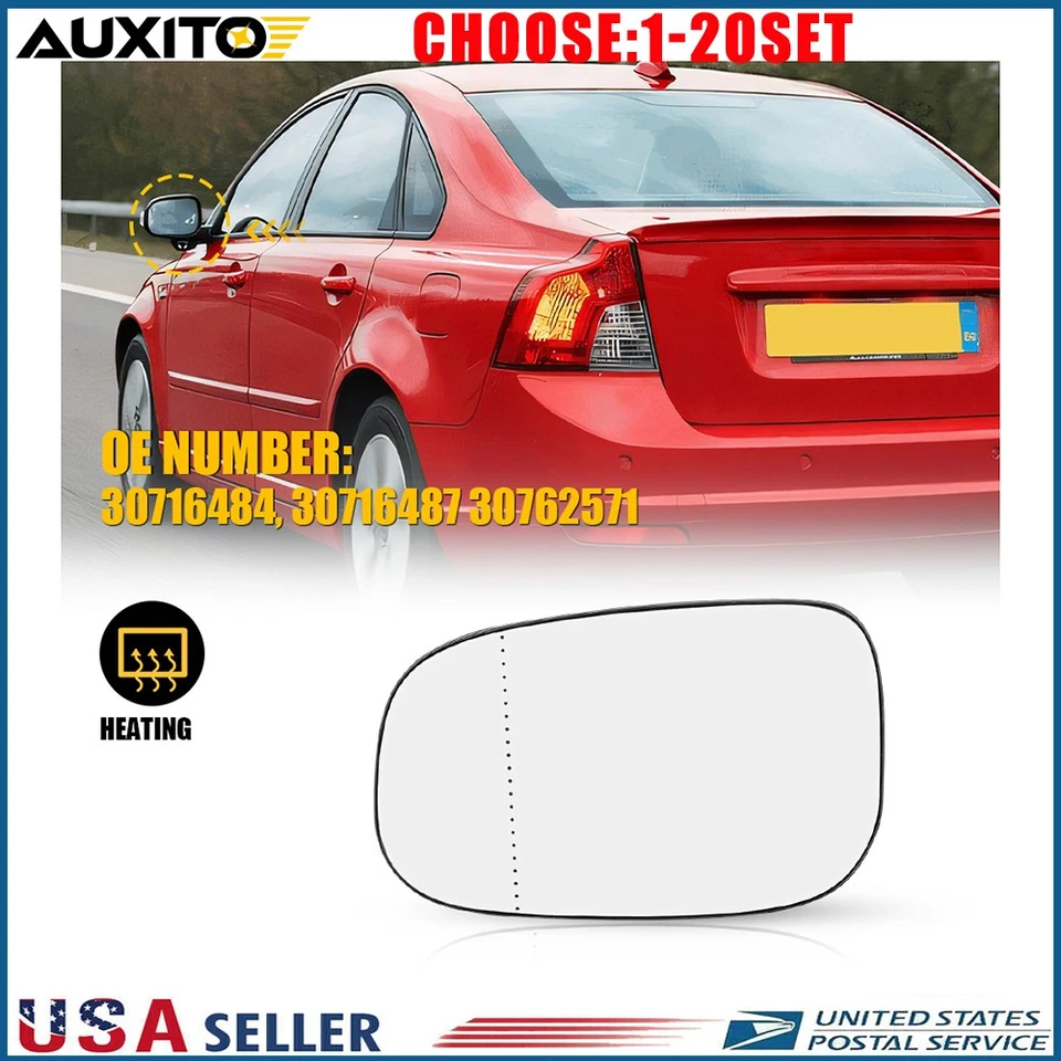 Espejo retrovisor térmico lado conductor izquierdo vidrio 1-5X para Volvo S60 2007-2009 y S40 2007-10 Foto 1 de 4