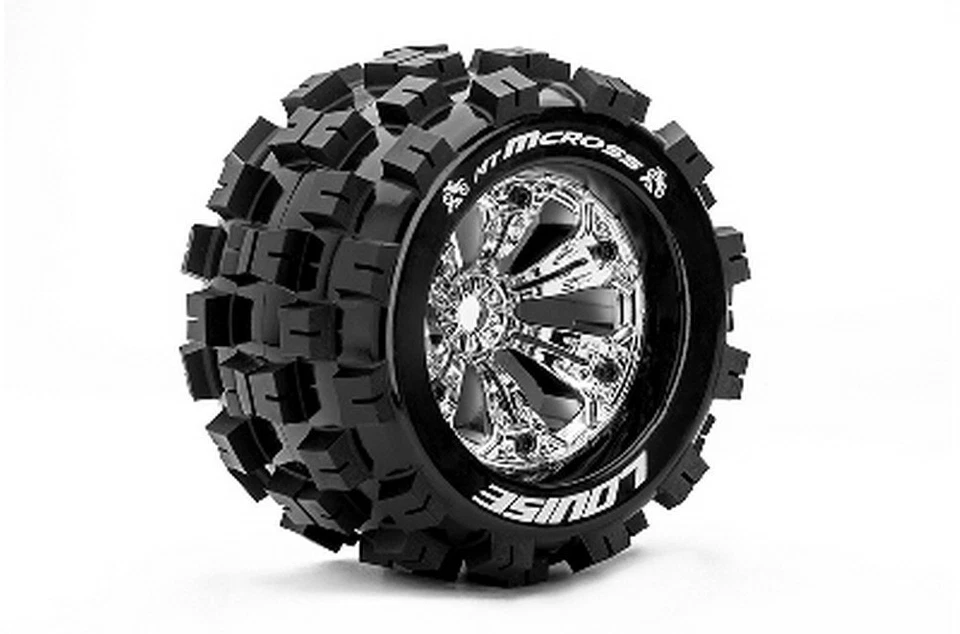 Louise RC MT-MCROSS 1-8 Monster Truck Reifen Medium chrome vorne LR-T3276CH - Bild 1 von 1